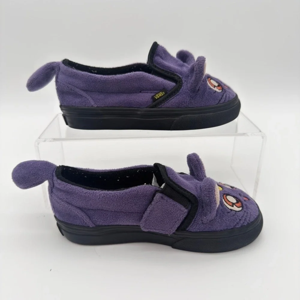 Vans x Sailor Moon Luna Slip-On V Purple Plush Toddler Shoes Size 9